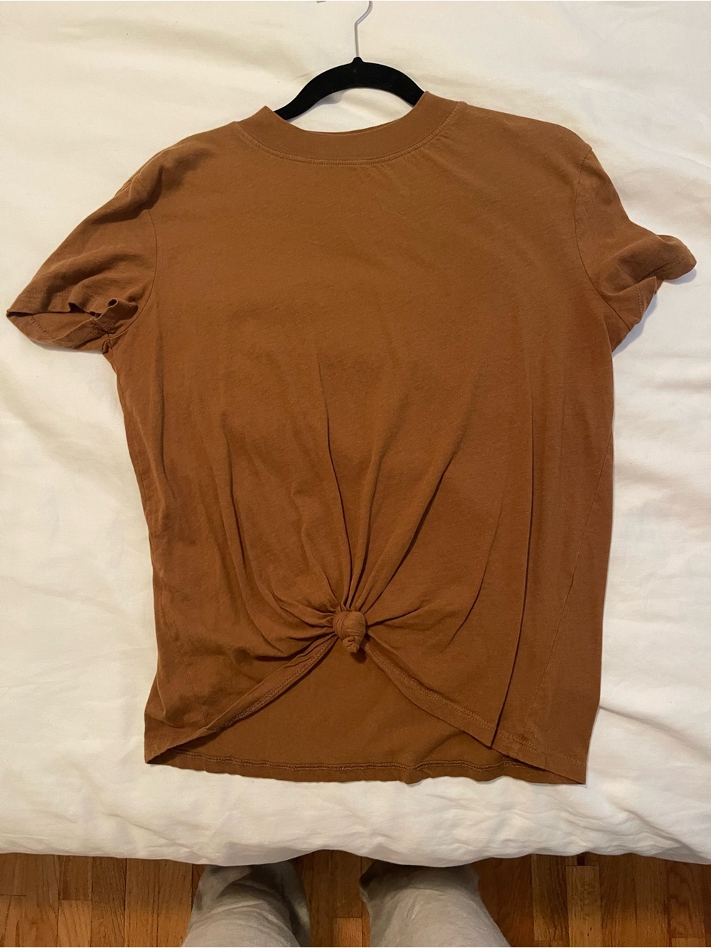 Women's Zara Knot-Front Tee - Brown